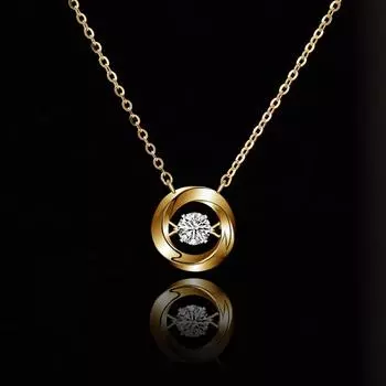 Кольцо Mobius S925 стерлингового серебра бьющееся сердце ожерелье - 2024 модная легкая роскошная цепочка свитера для женщин YD-4168B серебряный