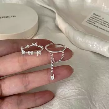 Кольцо Mori small fresh butterfly, женское, милое, бахромчатое, из стерлингового серебра, на указательный палец, изысканное, современное кольцо Opening Adjustable