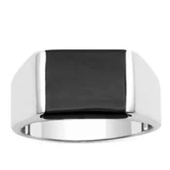 Кольцо мужское серебряное Король черное серебро - 10 мм