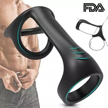 Кольцо на член для мужчин, кольцо для пениса с задержкой эякуляции, силиконовая клетка целомудрия, товары для взрослых, секс-игрушки для пар, секс-шоп