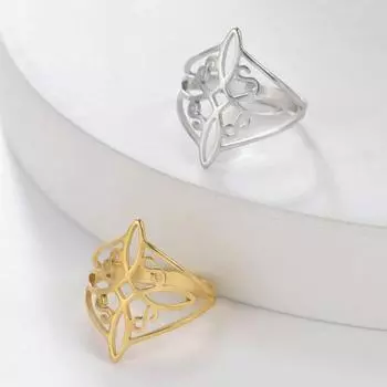 Кольцо на костяшку пальца, гальваника, украшение на ощупь US 8 серебряный