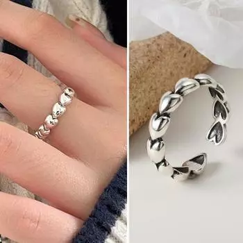 Кольцо на палец, элегантное подарочное, неаллергическое, блестящее, женское кольцо с сердцем любви, модные украшения серебряный