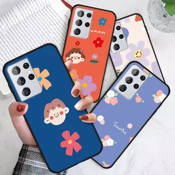 Кольцо на палец, ремешок с цветами, детский смайлик, чехол для телефона Redmi 10