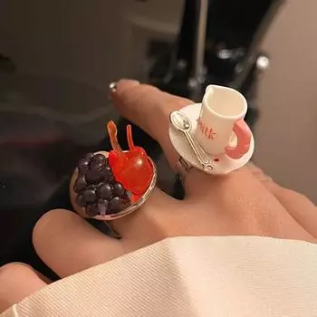 Кольцо на палец с дофамином, сладкое открывающееся кольцо, креативное кольцо-манжета, фестивальные украшения 04