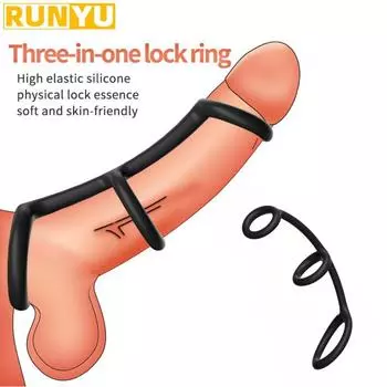 Кольцо на пенис силиконовое Кольцо для пениса Задержка эякуляции Секс-игрушки для мужчин Кольцо для усиления эрекции 1pc