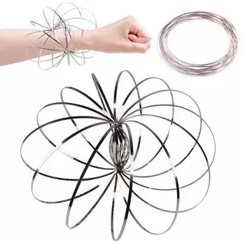 Кольцо на руку из нержавеющей стали, игрушка-браслет для снятия стресса, многофункциональный браслет, игрушка-жидкость белый