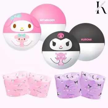 Кольцо на руку Sanrio, набор пляжных мячей Kuromi My Melody, настоящая игра в воде, плавание, детский детский бассейн, трубка для рук, корейские водные развлечения