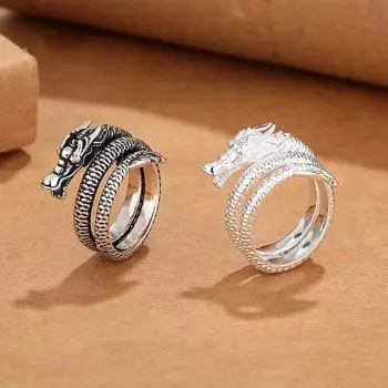 Кольцо «Национальный ветер Пан Дракон» для мужчин и женщин с одинаковым индивидуальным открытием может регулировать кольцо