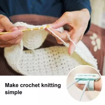 Кольцо-направляющее кольцо Yousheng для вязания крючком, инструмент для натяжения пряжи, регулируемое кольцо-направляющее кольцо для пальцев, кольцо для контроля натяжения пряжи для вязальщиц крючком и спицами A