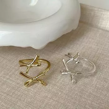 Кольцо Niche Design Sense Bow Open Ring Женское нежное изысканное индивидуальное модное элегантное универсальное кольцо