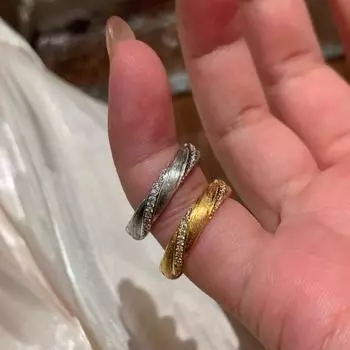 Кольцо Niche High-End с матовым витым цирконием, женское, ретро, легкое, роскошное, модное, индивидуальное, изысканное, универсальное кольцо