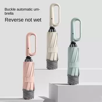Кольцо однотонный деловой полностью автоматический зонт большой усиленный прочный зонт ветрозащитный автоматический зонт