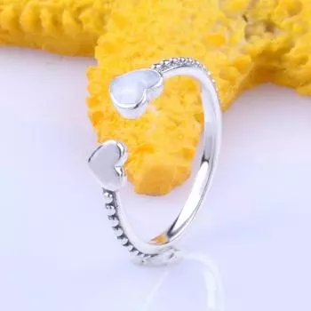 Кольцо Пан из стерлингового серебра 925 пробы, новое кольцо с открытым сердцем для женщин, подарок на свадьбу, модные украшения 10