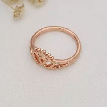 Кольцо Пан из стерлингового серебра 925 пробы, розовое золото, блестящее кольцо с короной для женщин, подарок на свадьбу, модные украшения 5