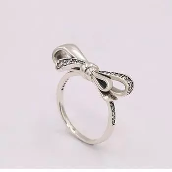 Кольцо Пан из стерлингового серебра 925 пробы, креативное великолепное кольцо с бантом для женщин, подарок на свадьбу, модные украшения 9