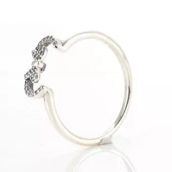 Кольцо Пан из стерлингового серебра 925 пробы, креативное кольцо с силуэтом Минни для женщин, подарок на свадьбу, модные украшения 7 красный