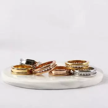 Кольцо Парное Кольцо Полное Бриллиантовое Кольцо для Мужчин и Женщин No. 9