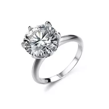 Кольцо-пасьянс из белого золота 5 карат из натурального муассанита для женщин, бриллиантовой огранки, 100% твердое серебро, свадебное женское кольцо GRA 5.5&US SIZE