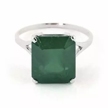 Кольцо-пасьянс из стерлингового серебра 925 пробы с натуральным сертифицированным изумрудом 10 карат для нееUS5