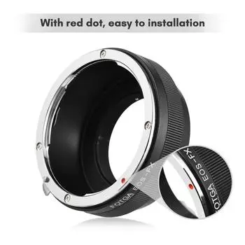 Кольцо-переходник для ручного крепления объектива FOTGA из алюминиевого сплава для крепления объектива Canon EOS EF/EFS к Fuji чёрный