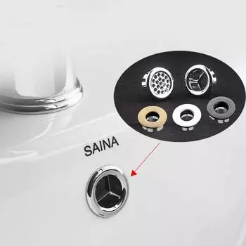 Кольцо-перелив для раковины, золотое, антикварное - медь/пластик