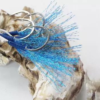 Кольцо Перо Крючок Медленный Джиггинг Крючки Колючий Кровь Слот Крючок Вспомогательный Крючок Рыболовные Крючки Колючий Крючок 10#