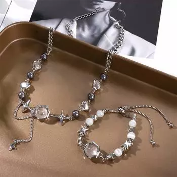 Кольцо Подарочное Женские Ювелирные Изделия Аксессуары Браслет Изысканный Звездный Браслет Корейский Стиль Чокер Necklace