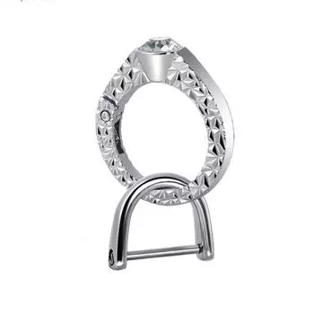 Кольцо-подвеска со стразами, круглые брелоки, O-образное кольцо, брелок для ключей от машины, держатель для ключей для мужчин/женщин золотой