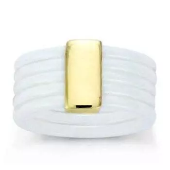 Кольцо Позолота Хореография керамика из белого золота - 11 мм