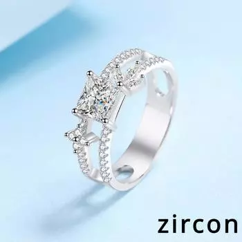 Кольцо принцессы из стерлингового серебра 925 пробы с муассанитом для женщин с покрытием pt950, легкое роскошное кольцо, обручальное кольцо, предложение, кольцо с бриллиантом, подарок для подруги 8