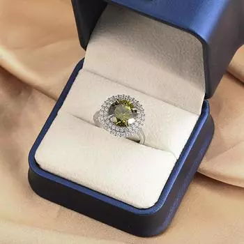 Кольцо-регулятор для открытия сокровища из циркония adjustable opening белого золота