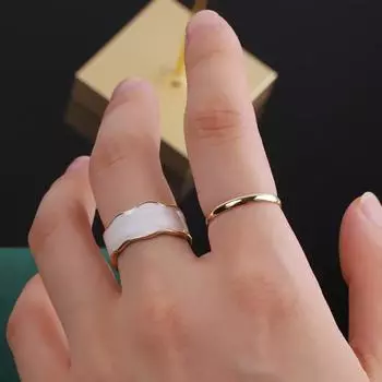 Кольцо Ретро Нишевое винтажное ювелирное изделие Изысканное легкое роскошное кольцо белый