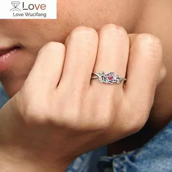 Кольцо Rose Shine Кольца Женские ювелирные изделия Красавица и Чудовище Кольцо Пары Европейские и Американские Кольца Свадебный Подарок 7