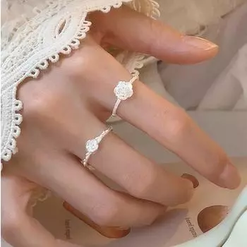 Кольцо Роза Кольцо Регулируемое Для Женщин Простой Носить Любовь Милый Годовщина День Рождения Романтический Подарок Изящные Ювелирные Изделия R032