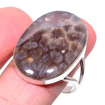 Кольцо ручной работы из натурального коралла Foseel из стерлингового серебра 925 пробы S.10 K7L28