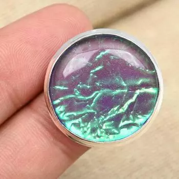 Кольцо ручной работы из стерлингового серебра 925 пробы с фиолетовым австралийским тройным опалом, все размеры 4 фиолетовый