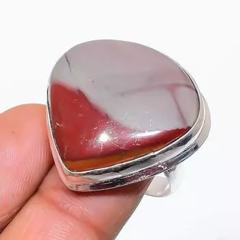 Кольцо ручной работы из стерлингового серебра 925 пробы с натуральным драгоценным камнем Норина Джаспер, размер 9 E7u71