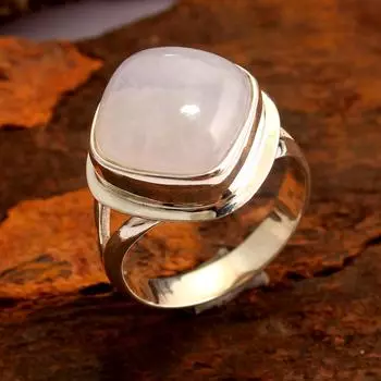 Кольцо ручной работы с лунным камнем, твердое серебро 925 пробы, ювелирные изделия с июньским камнем 5 белый