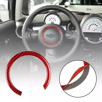 Кольцо рулевого колеса, прочное углеродное волокно, износостойкая красная накладка на кольцо колеса для BMW