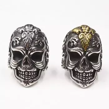 Кольцо S925 Silver Ring Festival Men s Retro Series Skull Ring Men Punk