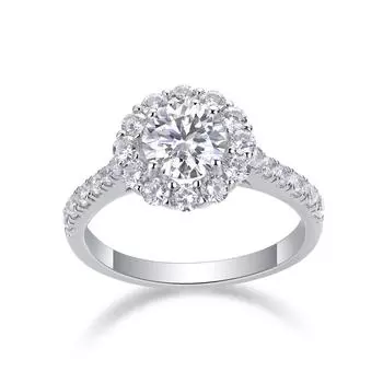 Кольцо S925 Silver True Love с муассанитом Light Luxury Ring Кольцо для детей Не выцветает US size 5 #
