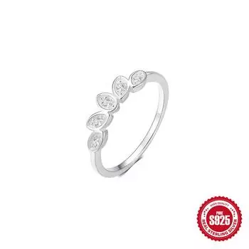 Кольцо S925 Sterling Silver Plum Blossom Love Ring для женщин, роскошное, нежное, нежное, с маленьким ароматным цветком, изящное, изящное No.7