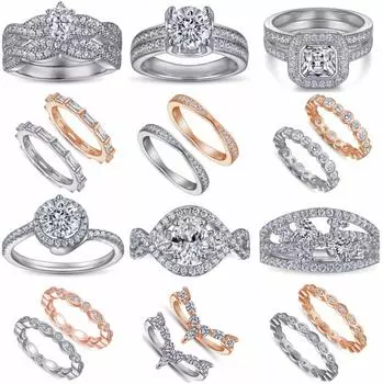 Кольцо S925 стерлингового серебра кольцо женское модное циркон кольцо не выцветает нишевое кольцо серебряное кольцо Beauty 5 #