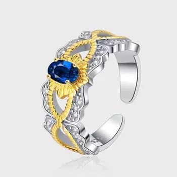 Кольцо S925 стерлингового серебра с контрастным цветом и текстурой шестеренок, женское, пустое, модное, нишевое, высокого класса