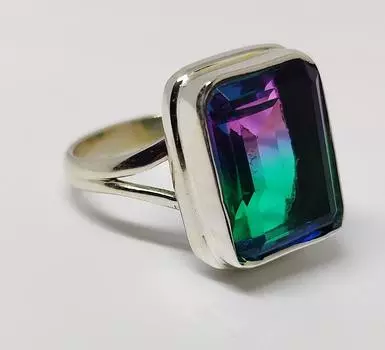 Кольцо с александритом, кольцо с драгоценным камнем, стерлинговое серебро 925 пробы, ювелирные изделия ручной работы, кольцо в стиле бохо, кольцо с камнем, подарок для нее 4.5