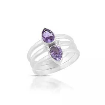 Кольцо с аметистом, Кольцо с драгоценным камнем, Серебряное кольцо 925 пробы, Кольцо ручной работы, Дизайнерское кольцо, Заявление, Кольцо с камнем, Подарок для нее 6