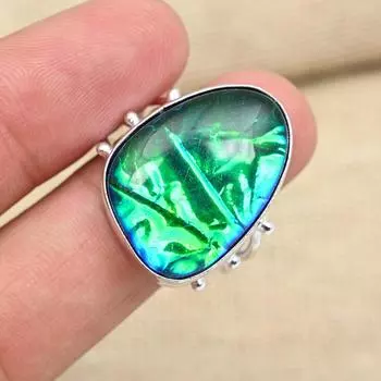 Кольцо с австралийским синим тройным опалом, драгоценный камень, стерлинговое серебро 925 пробы, женские ювелирные изделия ручной работы 4 синий