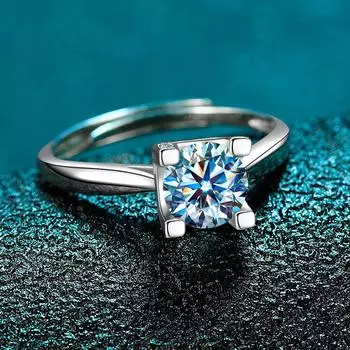 Кольцо с бриллиантами из серебра S925 пробы, модное, индивидуальное, обручальное, трендовое, открытое кольцо Sea King, подарок девушке на день рождения opening adjustable