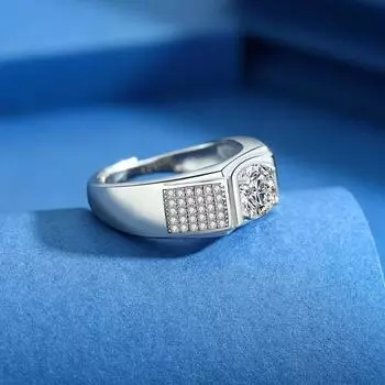 Кольцо с бриллиантами из серебра S925 пробы, роскошное, широкое, изысканное, простое, цыганское, платиновое, имитация бриллианта, властное, мужское, открытое кольцо opening adjustable