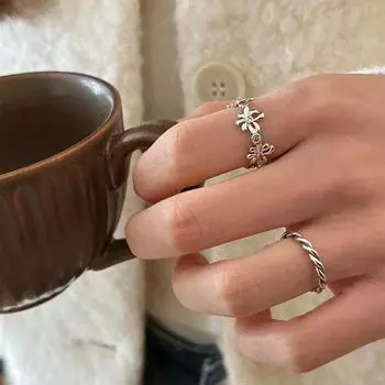 Кольцо с бриллиантами в стиле ретро 2023 года: Стильный, универсальный дизайн для женщин Adjustable opening